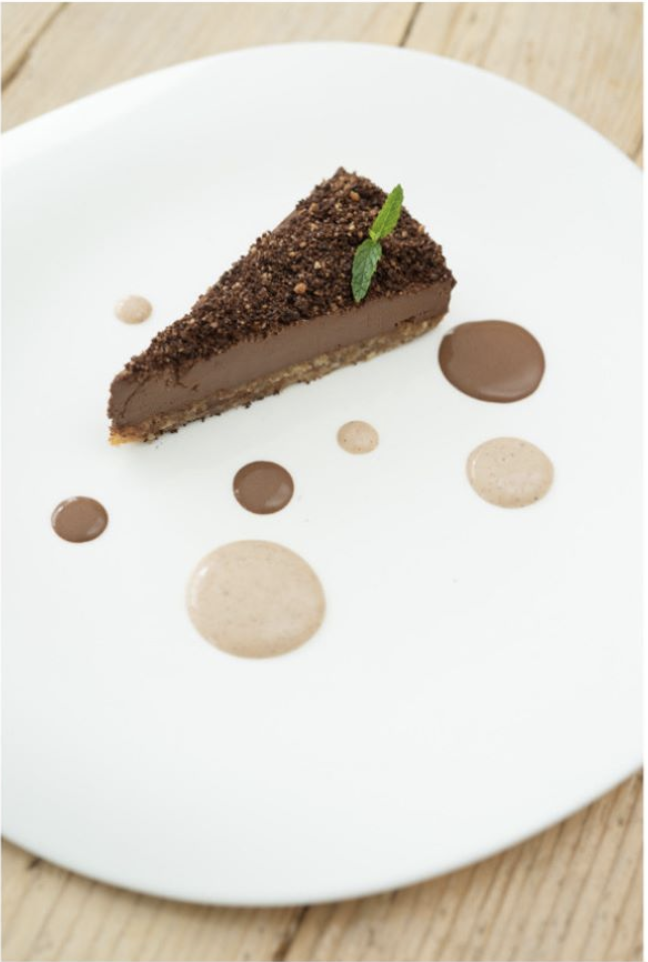 Torta crudista di Vero restaurant