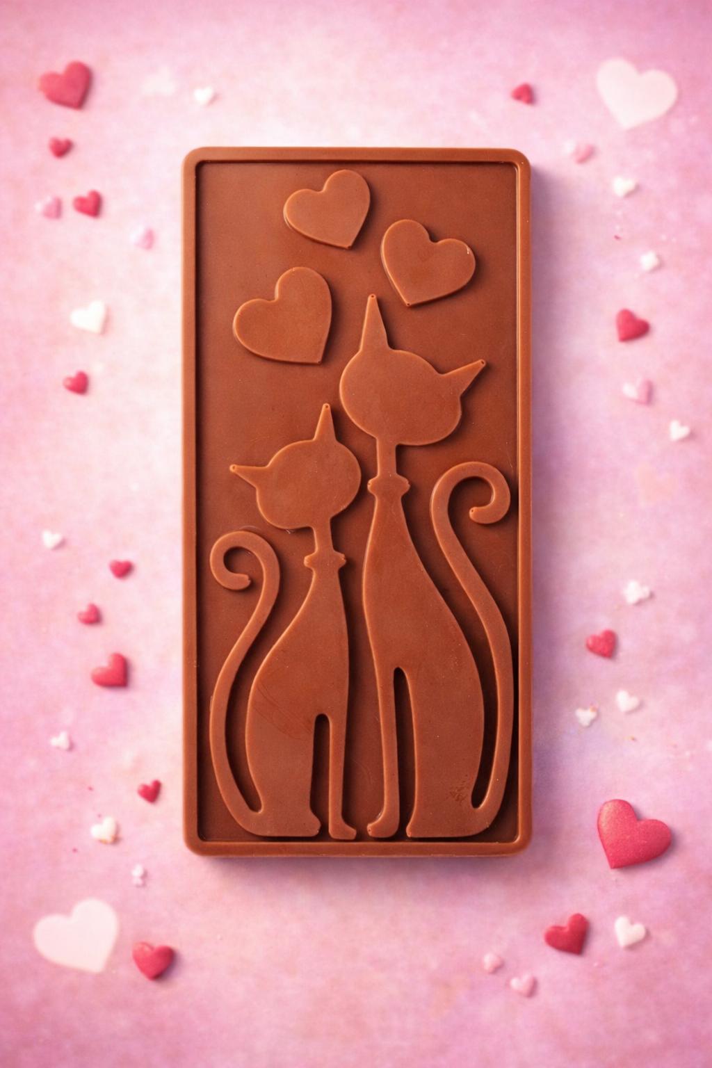 catti loves cioccolato vegano bio gatti innamorati